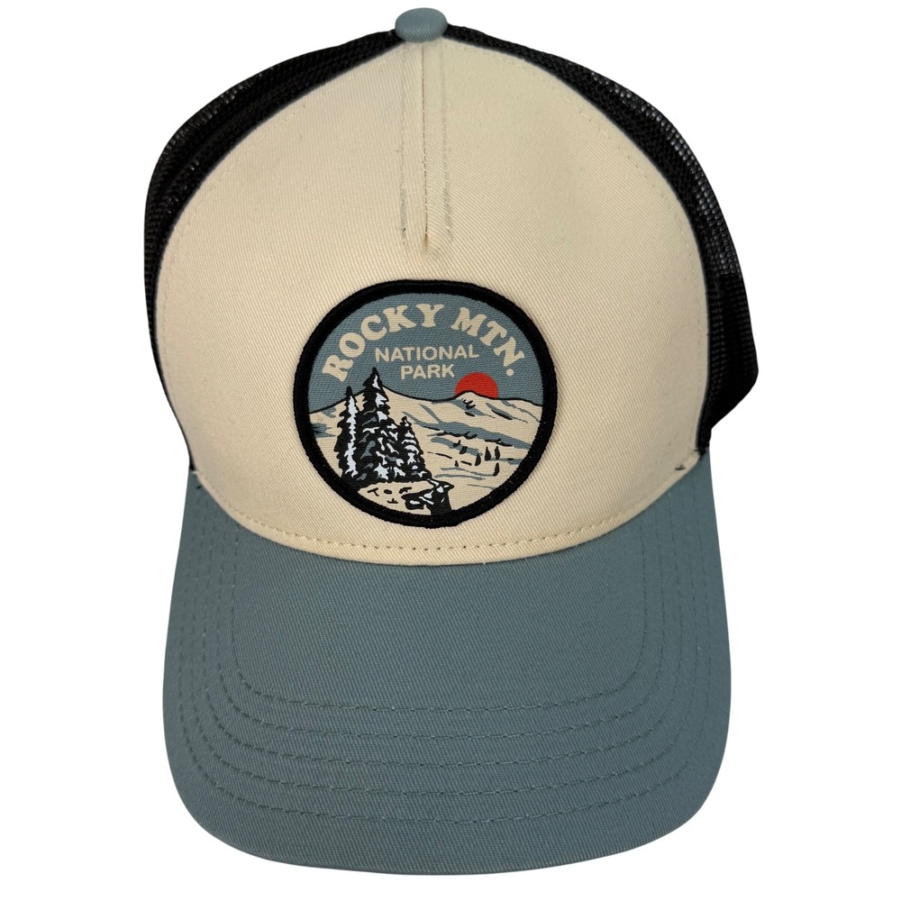 Rocky Mountain National Park American Needle Trucker Hat OS Blue Cream Gorpcore